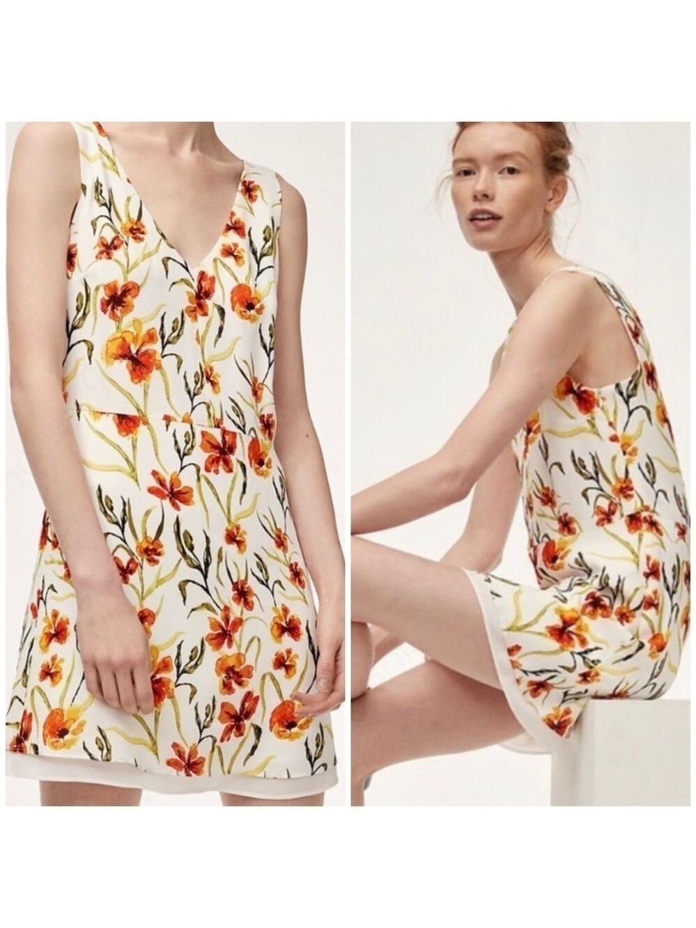 Aritzia Little Moon Stellera Floral Print Mini Dress